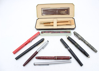 F x10 Vintage Collection Of Fountain Pens Inc Elysse Nova Boxed Etc