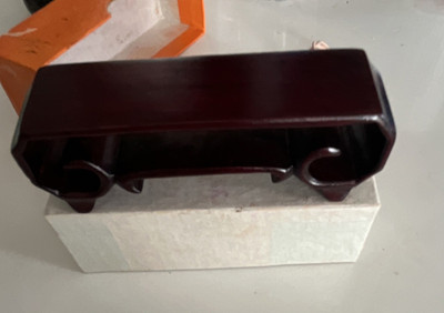 Dollhouse Wood Decorative Bench Cherry / Dark Brown