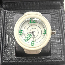 Orologio analogico Von Dutch SPIRAL cassa oversize quadrante verde gomma bianca come nuovo raro