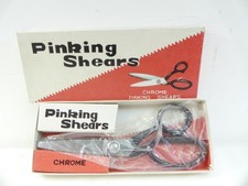 (RefJOH22) Pinking shears 7" chrome in original box