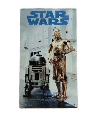 Vintage Star Wars Pizza Hut Poster 1997 R2-D2 C-3PO Double Sided