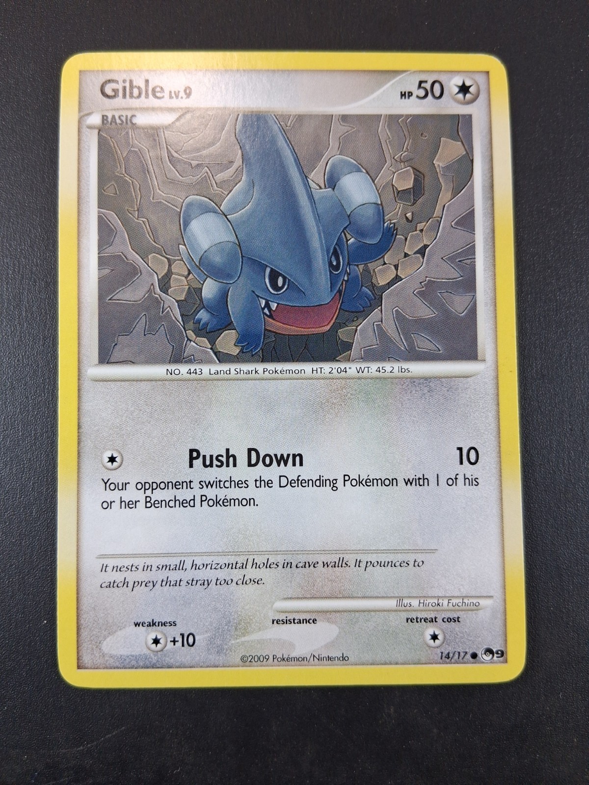 Gible | Pokemon Trading Card | 14/17 | 2009 | Basic