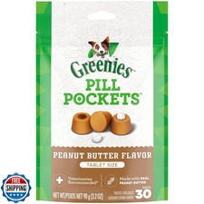 Greenies Pill Pockets for Dogs Small Size, Soft Dog Treats, with Real Peanut