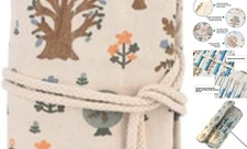 Canvas Paint Brush Case, 20PCS Pencil Pockets Watercolor Brush Holder, 