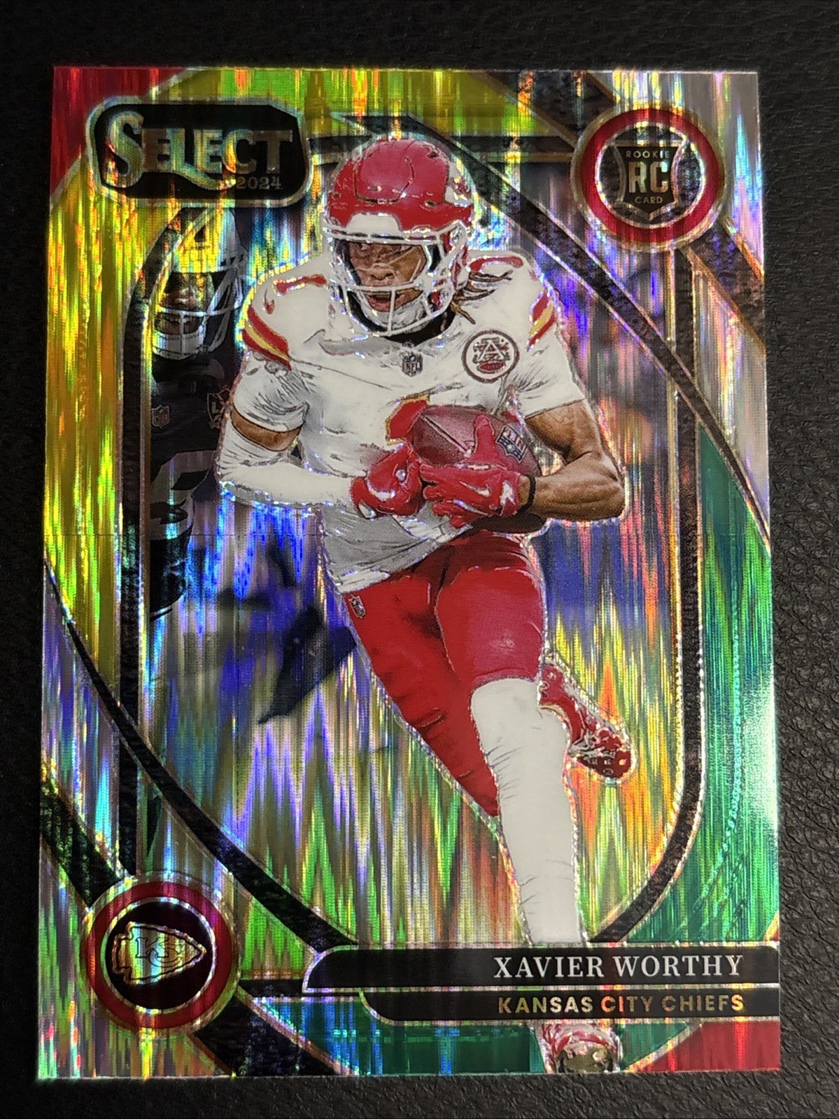 2024 Select Xavier Worthy RC Club Level Yellow Green Shock Prizm Chiefs #224