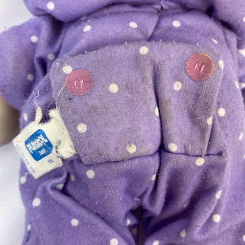 Vintage Playskool Jammie Pies Purple Pittipin Stuffed Plush Doll Polka Dots Rare - Picture 6 of 12