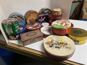 Large Collection Of Cookie And Candy Tins