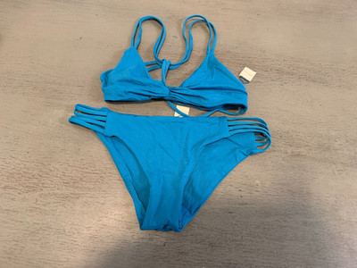 missing tag NEW blue strappy L  SPACE two piece swimsuit bikini   size small