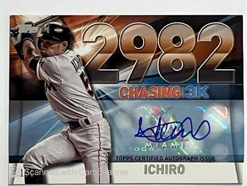 2016 Topps Chasing 3000 Hit 2982 Ichiro Autograph HOF Hall of Fame Auto 1/1