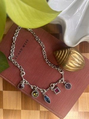Patricia Locke Avante-Garde Necklace Charm Pendant Swarovski Crystals 18  2012