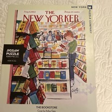New York Puzzle Co The New Yorker The Bookstore Cover 1000 Piece Jigsaw