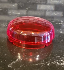 Universal Bullet Style Red Motorcycle Brake Light Turn Signal Lenses Pair Set 2