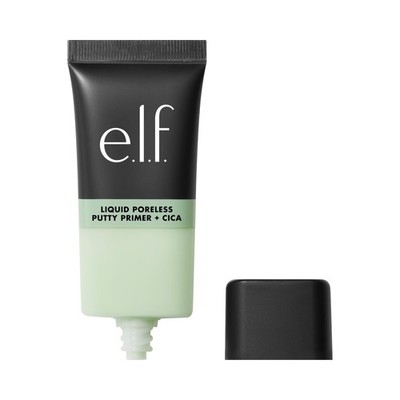 e.l.f. Flüssige porenlose Kitt Grundierung + Cica, Gesicht 45,36 g (1er Pack), grün 