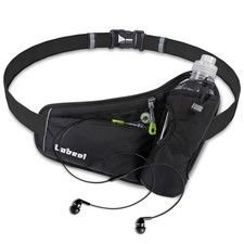Waist Pack, Waterproof Hydration Belt with Water Bottle Holder, Adjustable Fa...