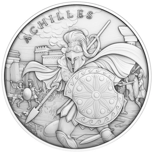 1-oz Achilles Design .999 Fine Silver Round