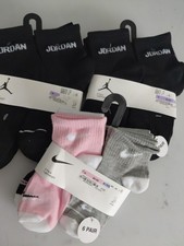 12 Pair LIGHTWEIGHT DRI-FIT ANKLE SOCKS -MEDIUM 6-8/6-10  6 Pair 10c 3y Nike