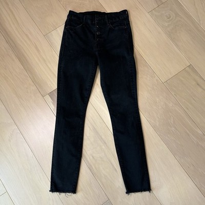 Mother The Pixie Ankle Fray Not Guilty Black Jeans Women s 26