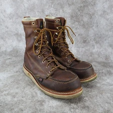 Thorogood American Heritage Work Boots Brown Leather Steel Toe Moc Mens Sz 10 D