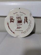 Brown Stove Works Burner Cover .50th AniversaryEnamel Steel. ClevelandTennessee