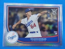 Walker Buehler 2018 Topps Big League Rookie Card #116 Rainbow Foil Variant.... rookie card picture