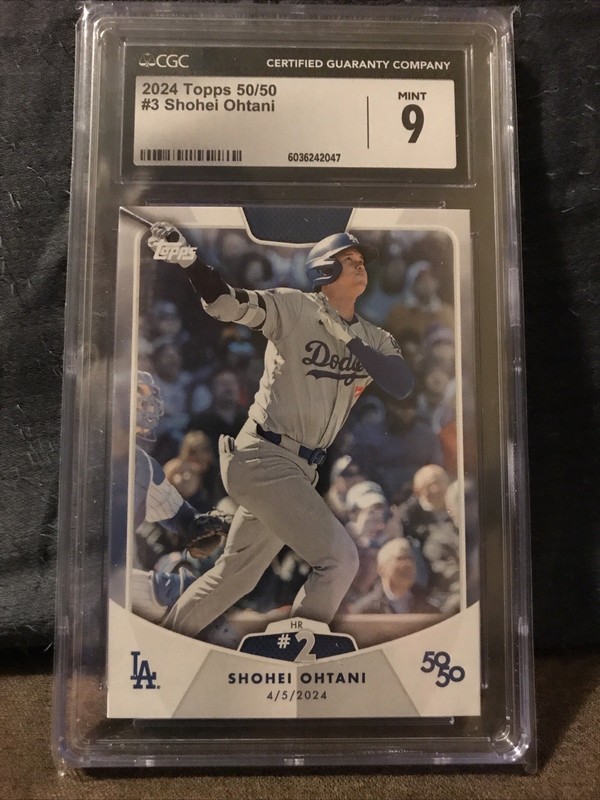 2024 Topps 50/50 Shohei Ohtani #3 HR #2 CGC 9 Mint investment