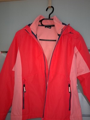CMP Mädchen Outdoorjacke mit Kapuze Gr 140 leichte Softshelljacke Fleecejacke