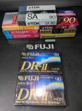 Blank Cassette Lot High Bias Maxell TDK Fuji Sony Realistic 9 Tapes