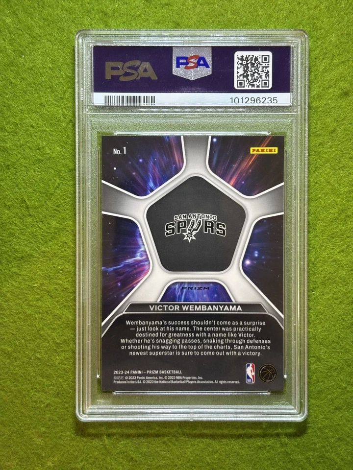 Victor Wembanyama SILVER PRIZM PSA 9 ROOKIE CARD 2023 Panini RC DEEP SPACE Spurs - Image 2 of 4