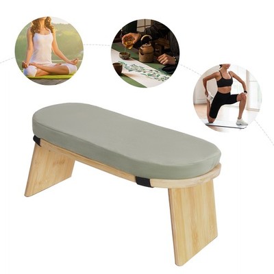 Foldable&Ergonomic Meditation Stool Foldable Kneeling Meditation Bench w/Cushion