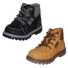 Spot On Boys Zip Up Ankle Boots N2r065 Tan Black