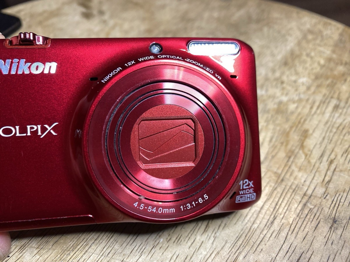 Nikon COOLPIX S6500 16.0MP 12x Compact Digital Camera Red Parts