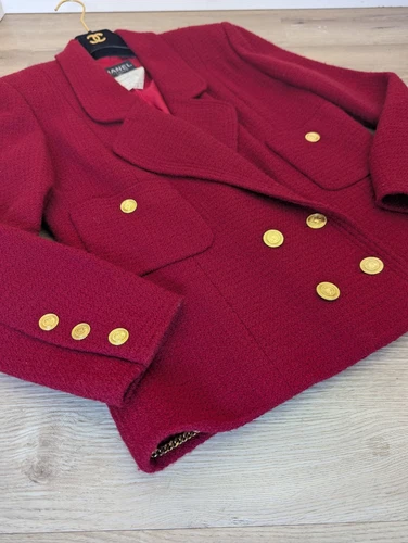 Giacca tweed doppiopetto CHANEL vintage autunno 1986 FR38