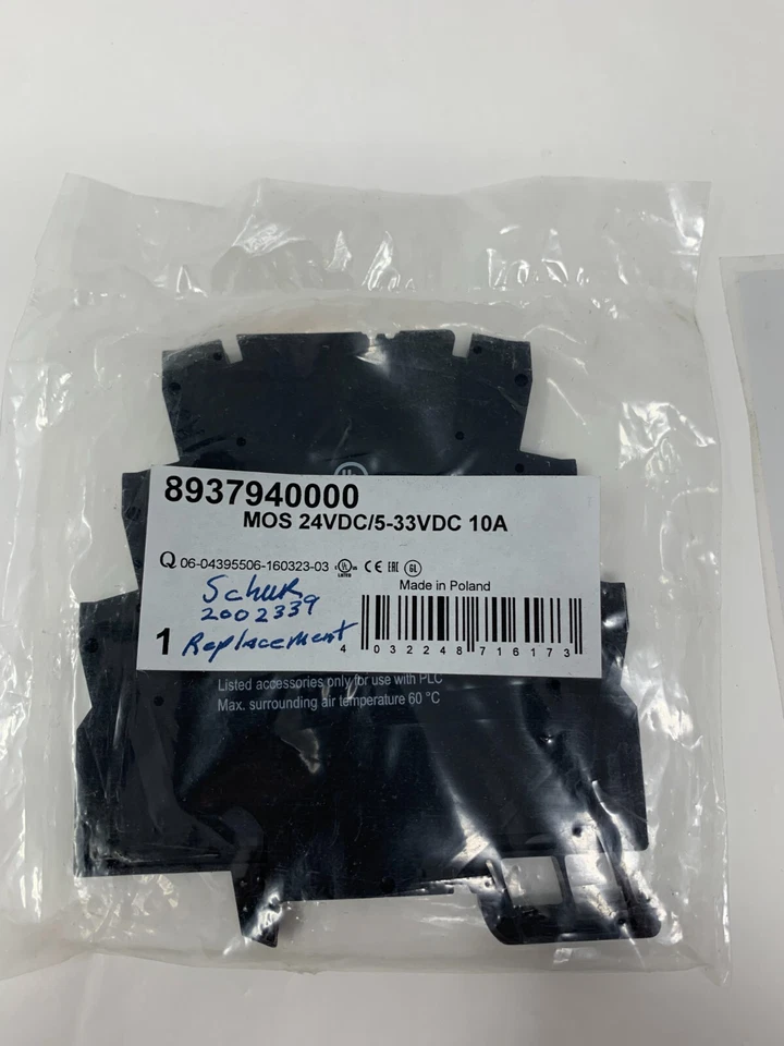 Weidmuller 8937940000 Solid State Relay Terminal Block 24VDC/5-33VDC 10A - Image 3 of 4