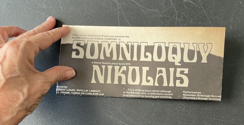 Póster Somniloquio Alwin Nikolais Dance Co. Henry Street Settlement Playhouse 67 - Imagen 5 de 5