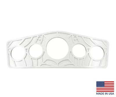 Custom Hot Rod Aluminum Bomber Dash Gauge Panel Cluster Spider Web Deisgn