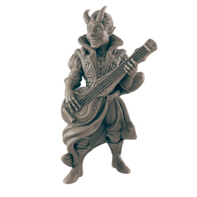 Bard Demonkin Male - Everyday Heroes - Minis - EC3D - - Dungeons & Dragons - RPG