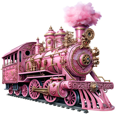 Steampunk Train Sticker 4