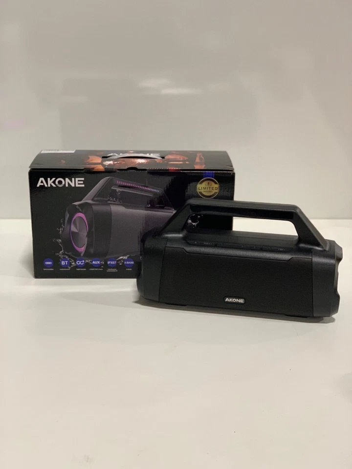 Akone AK-ZG-01 Black Wireless Portable Bluetooth Outdoor Speaker