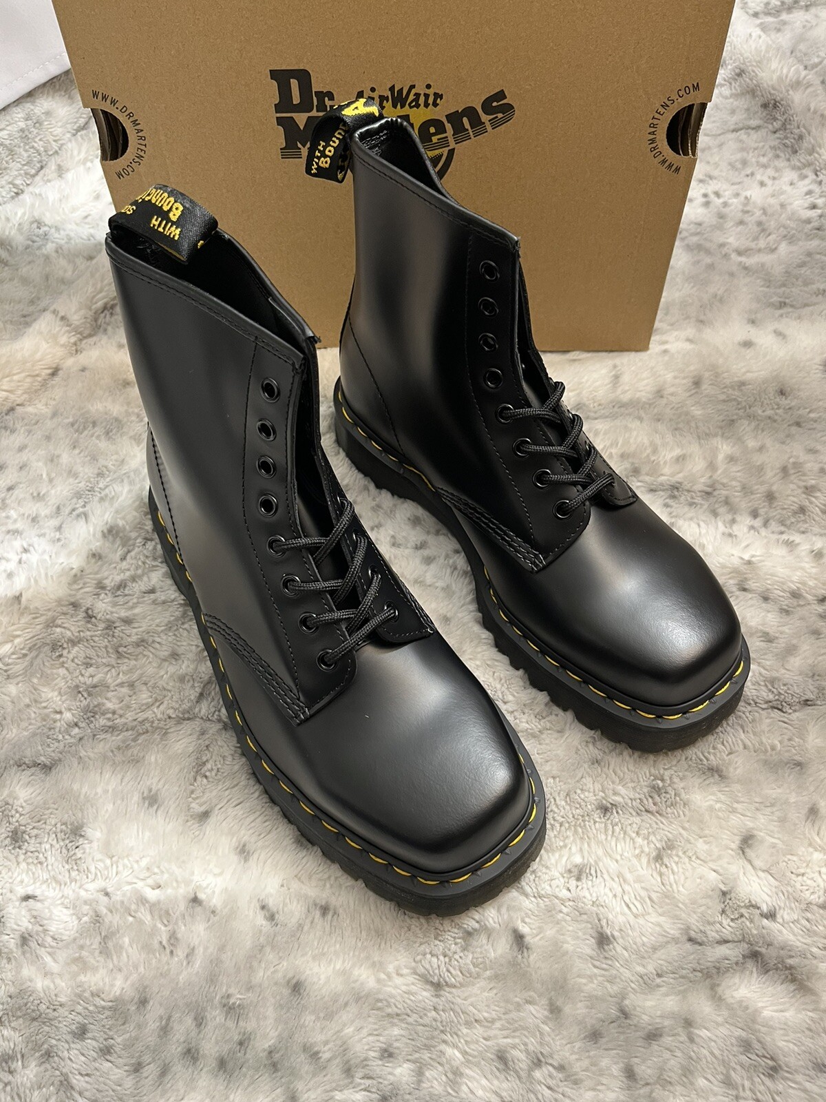 DR. MARTENS 1460 BEX SQUARED TOE LEATHER LACE UP BOOTS MSRP$200 UNISEX ...