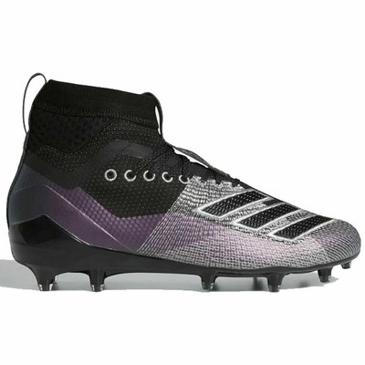 black and purple football cleats