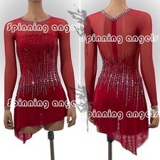 Ice Figure Skating Dress/Dance/Baton Twirling costume Custome red