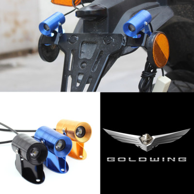 1x LED GOLDWING Logo Motorcycle Ghost Shadow Spotlight Laser Projector Light