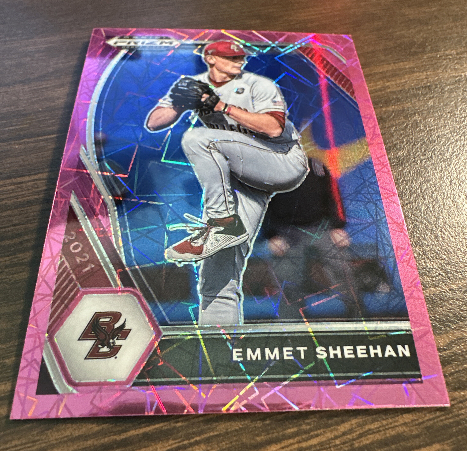 Emmet Sheehan 2021 Panini Prizm Draft Picks Pink Velocity Prizm Pre-RC #PDP192
