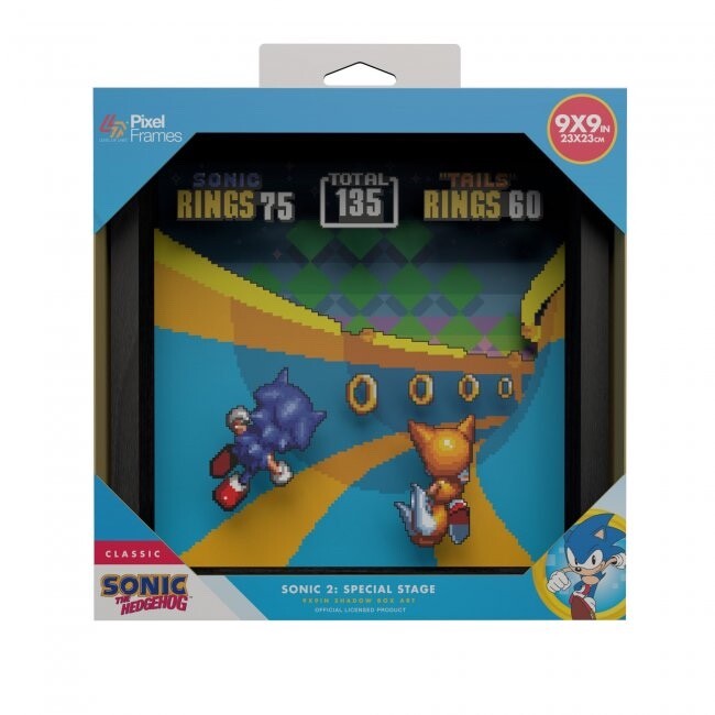 Pixel Frames Sonic The Hedgehog 2: Special Stage 9x9 3D Shadow Box