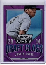 2014 Prizm Draft Justin Twine Purple Refractor Rookie RC #53/149 Free Shipping