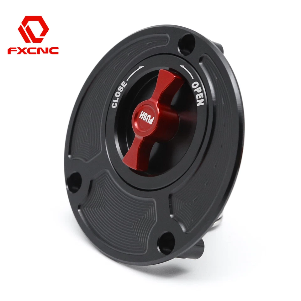 CNC Keyless Oil Fuel Gas Tank Cap Cover For Yamaha R1 R1S R1M FAZER FZ1 Black - Imagem 2 de 4