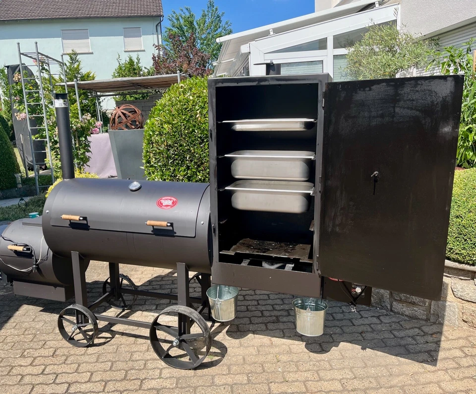BBQ FriesStyle Smoker XXL mit Räucherschrank für Gastro  Materialstärke 5 mm - Bild 3 von 4