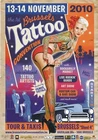VINTAGE "2010 BRUSSELS TATTOO CONVENTION" PLATE POSTER, ADVERTISING