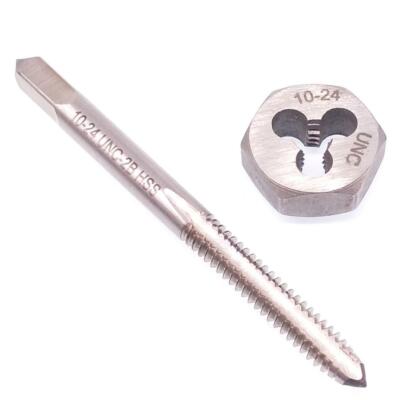 US Stock HSS 10-24 Tap & 10-24 Hexagon Die Thread Right Hand Set
