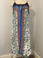 Allen B Schwartz Women Dress Size 4 Halter Hi Low Hem Blue Spring 